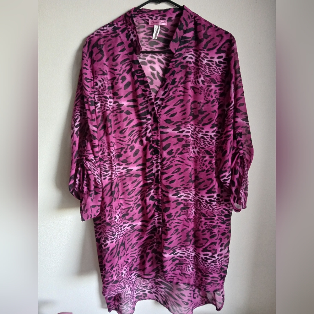 Seven Karat button front 3X blouse